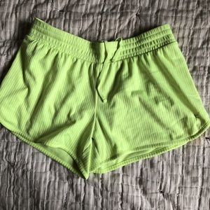 Yellow workout shorts